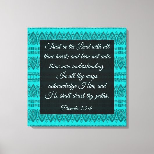 箴言3:5-6 キャンバスプリント (正面)