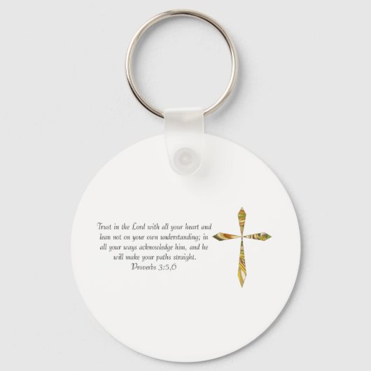 箴言3:5-6 キーホルダー (正面)