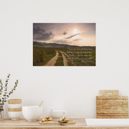 箴言3;5-6 |ギフト感動的ー ポスター (キッチン)