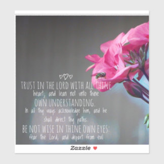 箴言3:5-6 シール