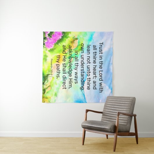 箴言3:5-6 タペストリー (インサイチュ(横))