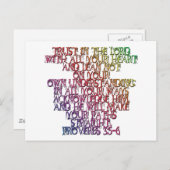 箴言3:5-6 ポストカード (正面/裏面)