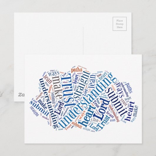 箴言3:5-6 ポストカード (正面/裏面)