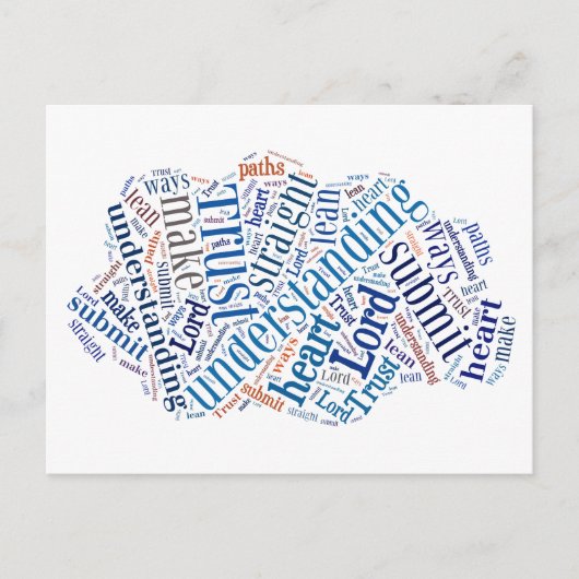 箴言3:5-6 ポストカード (正面)