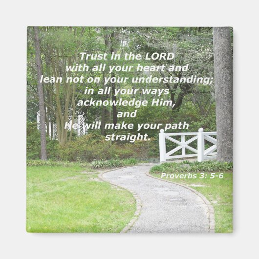 箴言3: 5-6 マグネット (正面)