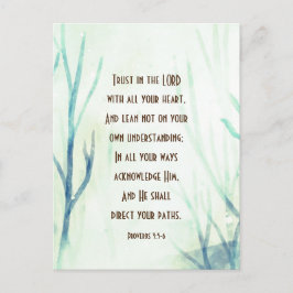 箴言3:5-6 主を心から信頼する ポストカード