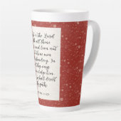 箴言3:5-6 KJV聖書の詩のイメージ カフェラテマグ (右アングル)