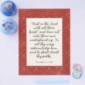 箴言3:5-6 KJV聖書の詩のイメージ チラシ (シングル)