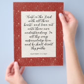 箴言3:5-6 KJV聖書の詩のイメージ チラシ (手)