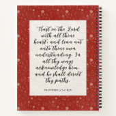 箴言3:5-6 KJV聖書の詩のイメージ ノートブック (裏面)