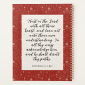 箴言3:5-6 KJV聖書の詩のイメージ プランナー手帳 (裏面)