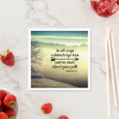 箴言3:6彼はあなたの道を導く聖書の聖句 スタンダードカクテルナプキン (インサイチュ)