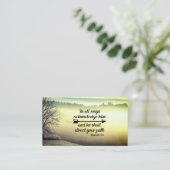 箴言3:6彼はあなたの道を導く聖書の聖句 名刺 (スタンド正面)