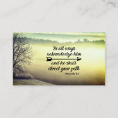 箴言3:6彼はあなたの道を導く聖書の聖句 名刺 (正面)