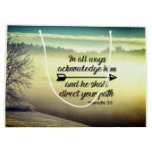 箴言3:6 あなたの道を導かれる 聖書の言葉 ラージペーパーバッグ (裏面)