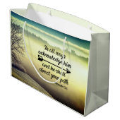 箴言3:6 あなたの道を導かれる 聖書の言葉 ラージペーパーバッグ (裏面アングル)