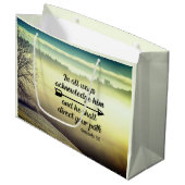 箴言3:6 あなたの道を導かれる 聖書の言葉 ラージペーパーバッグ (正面アングル)