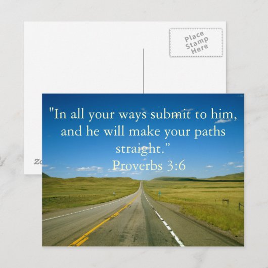 箴言3:6 ポストカード (正面/裏面)