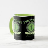 箴言3:6 KJV聖書の二音 マグカップ (正面左)