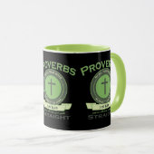 箴言3:6 KJV聖書の二音 マグカップ (正面右)