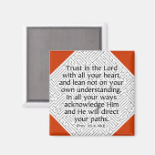 箴言3v5-6 – 主への信頼 マグネット (正面/裏面)