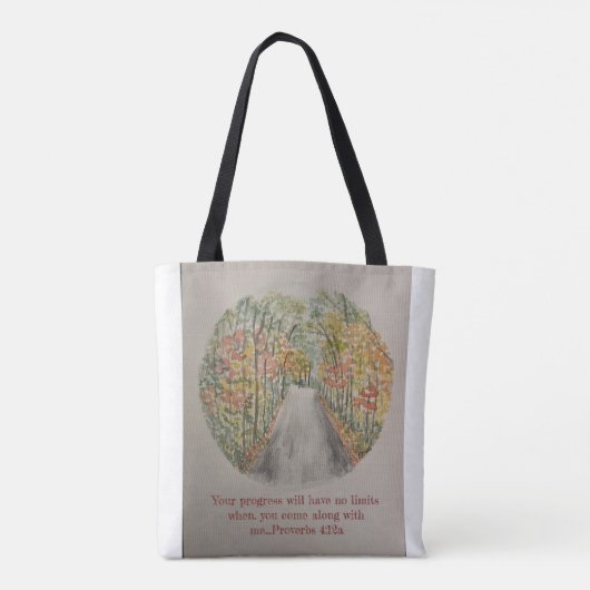 箴言4:12aトート トートバッグ (裏面)