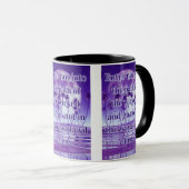 箴言4:14 KJV聖書の詩Pic 2トーン マグカップ (正面右)