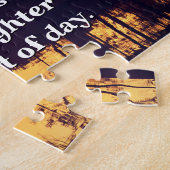 箴言4:18義の聖書の聖句の道 ジグソーパズル (側面)