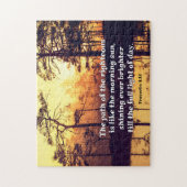 箴言4:18義の聖書の聖句の道 ジグソーパズル (縦)