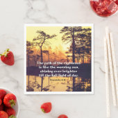 箴言4:18義の聖書の聖句の道 スタンダードランチョンナプキン (インサイチュ)