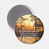 箴言4:18義の聖書の聖句の道 マグネット (正面/裏面)