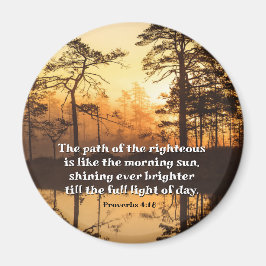 箴言4:18義の聖書の聖句の道 マグネット