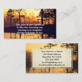 箴言4:18義の聖書の聖句の道 名刺 (正面/裏面)