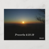 箴言4:18-19聖なる書物、 経典メモリカード ポストカード (裏面)