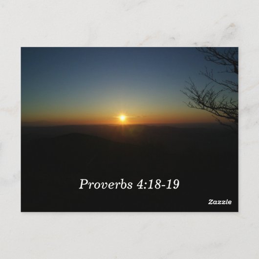 箴言4:18-19聖なる書物、 経典メモリカード ポストカード (裏面)