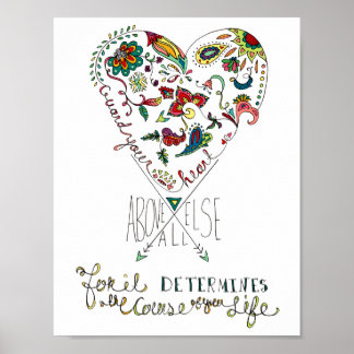 箴言4:23ポスター ポスター