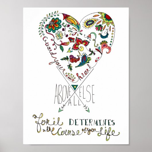 箴言4:23ポスター ポスター (正面)