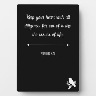 箴言4:23 フォトプラーク