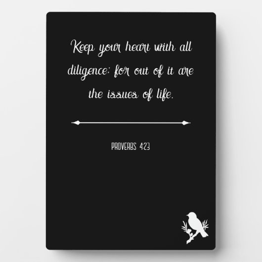 箴言4:23 フォトプラーク (正面)