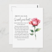 箴言4:23-27あなたのハート聖なる書物、 経典の花を守る ポストカード (正面/裏面)