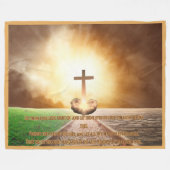 箴言4:25-27 Cozy Bible Verseフリースブランケット フリースブランケット (正面(横))