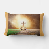 箴言4:25-27 Cozy Bible Verse ランバークッション (正面)