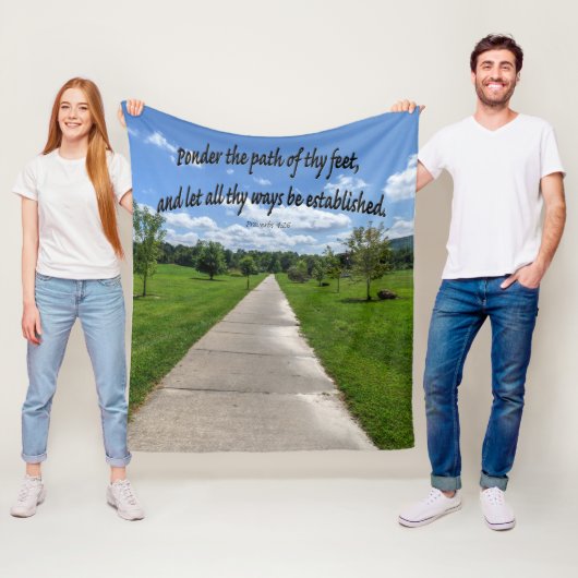 箴言4:26 フリースブランケット (インサイチュ)