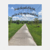 箴言4:26 フリースブランケット (正面)