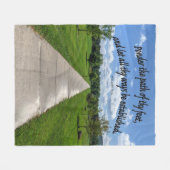 箴言4:26 フリースブランケット (正面(横))