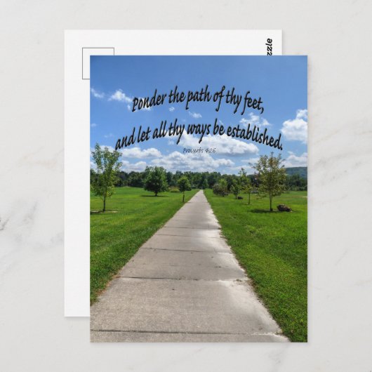 箴言4:26 ポストカード (正面/裏面)