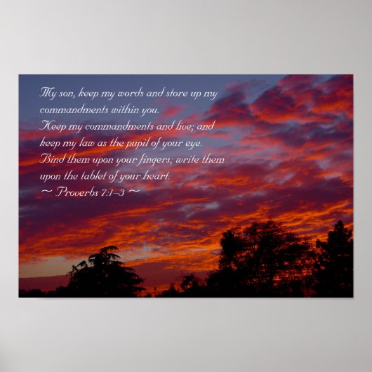 箴言7:1-3 ポスター (正面)