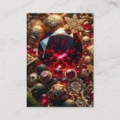 箴言8:10-12 KJVカード – クリスマスRuby Wisdom 名刺 (正面)