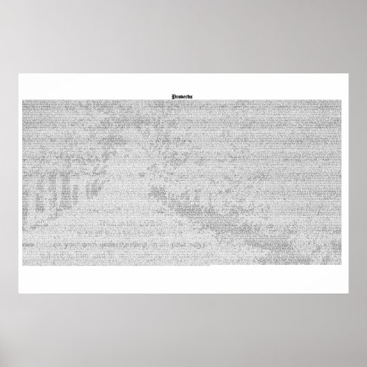 箴言(完全KJV文字) ポスター (正面)