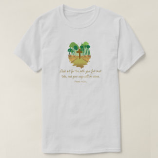 箴言 4:26 道に注意せよ Tシャツ